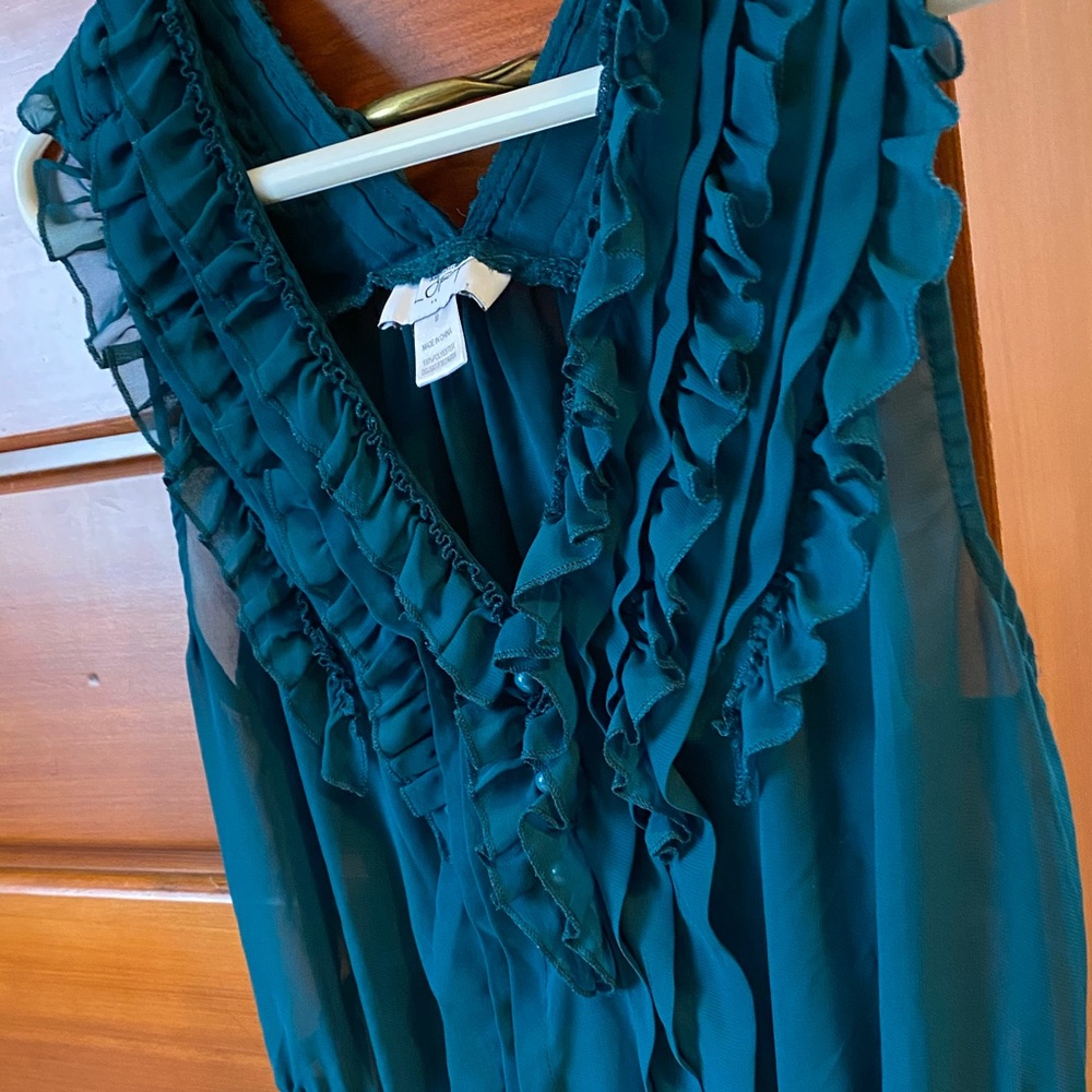 Ruffle sheer top